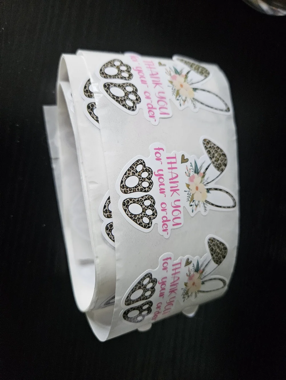 Bunny Thank You stickers
